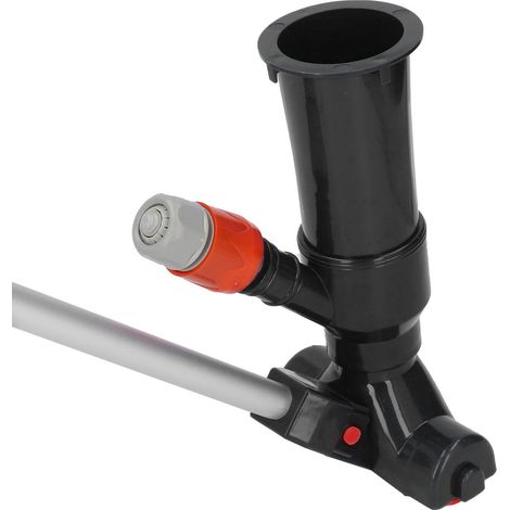 Petit aspirateur de piscine portable avec tige en alliage d'aluminium à 5 sections et sac en nylon à mailles fines pour spa et jacuzzi, noir, conforme aux normes européennes.