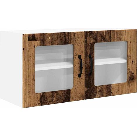 Meuble mural de cuisine,Armoire de cuisine avec porte Bois Ancien 80 x 31 x 40 cm CFW86779 (1/5)