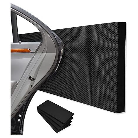 Mousse Protection Garage 40 x 20 x 2 cm, Protection Murale pour Le Garage Autocollante, étanche Protection Portiere Voiture pour La Protection Mur de Voiture et de Garage, Noir (1/5)