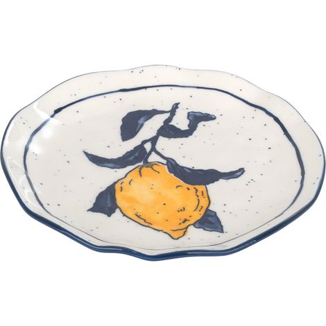 Dekorativer Porzellanteller mit Zitronenmotiv, ideal für Küche und Esszimmer, langlebig und elegant, Limonissimo Kollektion