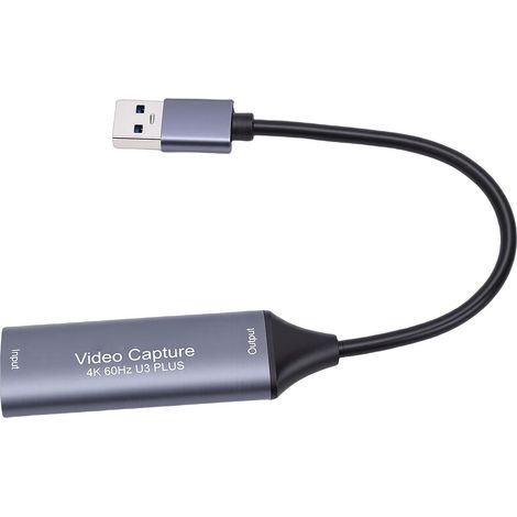 Carte de Capture Vidéo 4K 60 Hz, Interface Multimédia HD USB 3.0 avec Technologie de Latence Ultra Faible Plug and Play pour L'enregistrement de Jeux en Streaming sur PC et la (1/5)