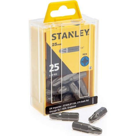 STANLEY® Pozidriv Bits PZ3 x 25mm (Box 25) STA168953B (1/3)