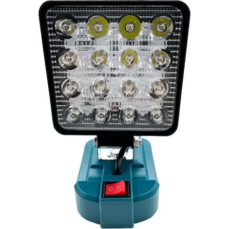 Linterna de trabajo LED multifuncional de iones de litio para pesca nocturna, acampada y reparación de automóviles. Compatible con baterías Makita. [Solo la linterna, batería no incluida] (1/5)