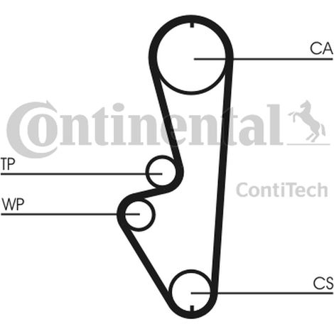 Courroie crantée Continental CT765 KIA FE1H12205 FE1H12205A FE1H12205A9A (1/2)