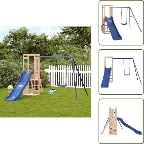 Aire de jeux d'extérieur bois de pin massif - Jeux D'extérieurs - Aire De Jeux - Jardin Enfant - Jouet Extérieur - Toboggan (1/5)