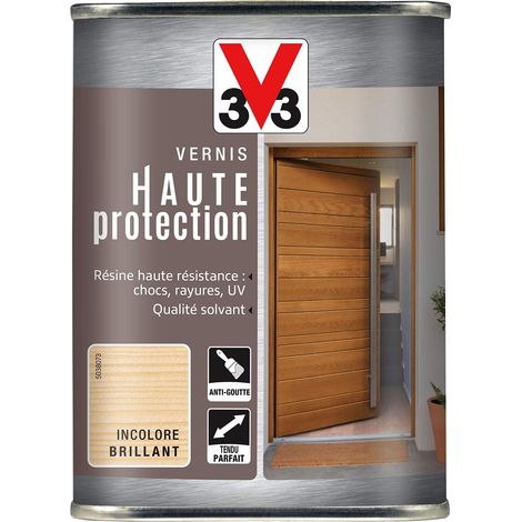 V33 Vernis extérieur protection, Incolore brillant 1 L (1/4)