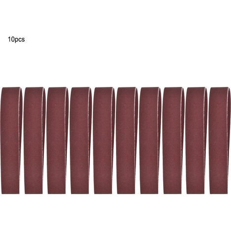 10 bandes abrasives de 760 x 25 mm, 30 x 1 pouce, pour ponceuse, grain 240-1000 (600) (1/5)