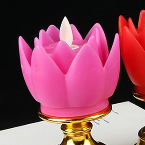 Lampe Lotus LED Violette Lumière Naturelle Douce Matériaux Sécurisés sans Odeur Durable pour Chambre Bureau Salon (1/4)