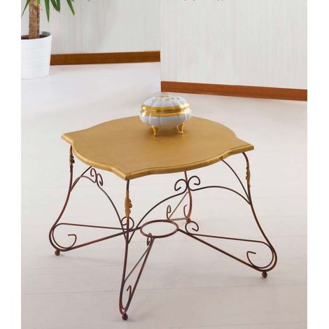 Tavolino da salotto Quadrato Piano Legno Ariel Colori Ferro: Bianco opaco (1/2)