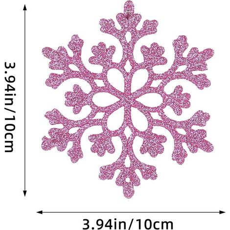 Guirlande De Flocons De Neige - Décorations De Noël En Plastique - 12 Pièces - 10 Cm - Pour Arbre De Noël Et Intérieur - Flocons De Neige (1/5)