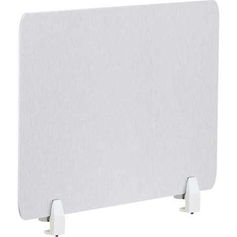 Divisorio da scrivania PET Pannello acustico Tessuto fonoassorbente 80 x 50 cm Bianco Sporco Split (1/5)