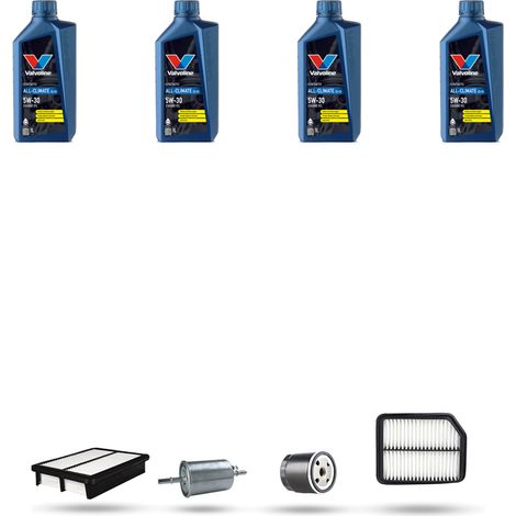 Kit tagliando 4 FILTRI e 4L OLIO compatibile con Chevrolet Kalos 1.4 16v 69kw dal 2003 al 2004 (1/5)