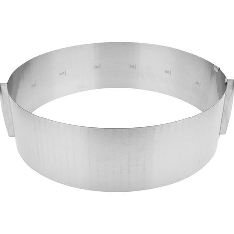 Moule À Gâteau Réglable - Acier Inoxydable - Diamètre 16 à 30 cm - Pour Mousse Et Tiramisu - 1 Pièce