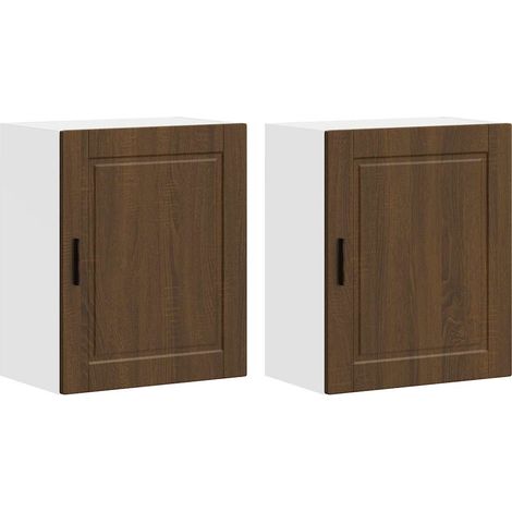 Maison Exclusive - Pensili da Cucina 2 pz Porto Rovere Marrone Legno Multistrato