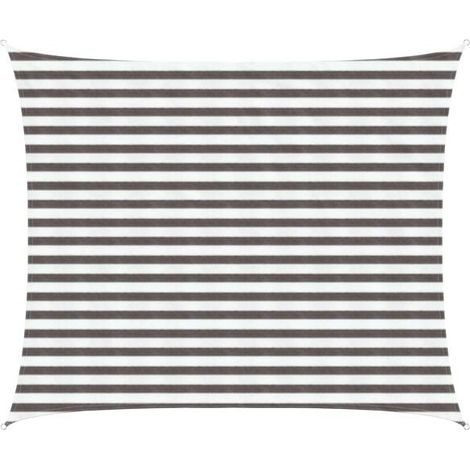 Voile d'ombrage gris clair et blanc, 2,5 x 4 mètres, en PEHD (1/5)