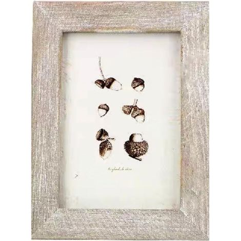 Cadre photo Bois, 1 Pcs Bureau, Tableau Maison Chambre, 17,6  12,6  1,2 cm (1/5)