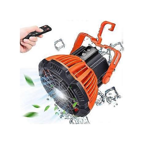 Tragbarer Campingventilator, Zeltventilator mit LED-Laterne, Powerbank-betriebene Kamera mit wiederaufladbarem Akku (1/3)