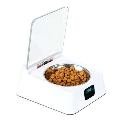 Gamelle à capteur infrarouge de 330 ml, en acier inoxydable, couvercle à ouverture/fermeture automatique, avec câble de chargement USB, pause de 3 à 5 minutes, convient aux chats et aux chiens (1/3)