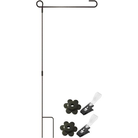 Wetterfester Gartenfahnenmast aus Eisen mit Clip Stopper und