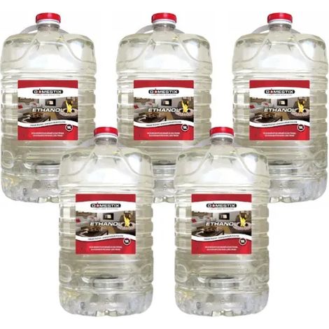 5 pièces Bioéthanol Qlima Domestix 10 L pour poêles et cheminées - Rouge brique (1/4)
