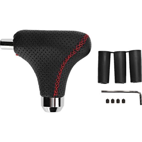 Pomo de palanca de cambios manual/automático universal con accesorio para modificación de botones - Crezuo (1/5)