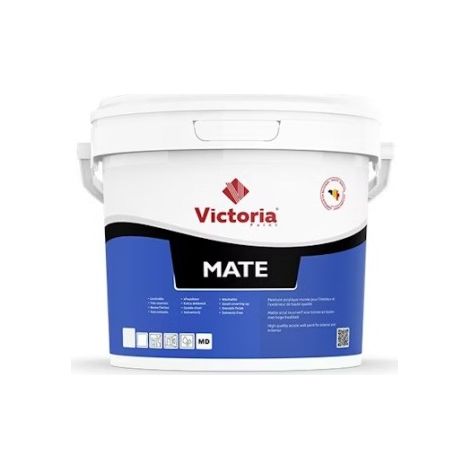 Victoria Mat W 10 L - Peinture blanche mate pour murs intérieurs et plafonds