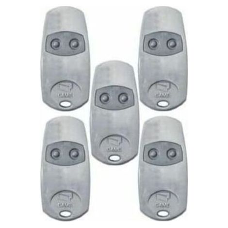 Pack de 5 Télécommandes CAME TOP-432EE Slimline 433MHz 2 Canaux Grises
