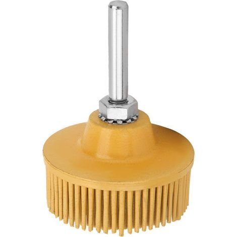 Brosse Abrasive en Caoutchouc émeri pour Disque à Poils de 2 Pouces Brosse de Polissage pour Meule de Polissage pour L'élimination de la Rouille des Bavures(jaune) (1/5)
