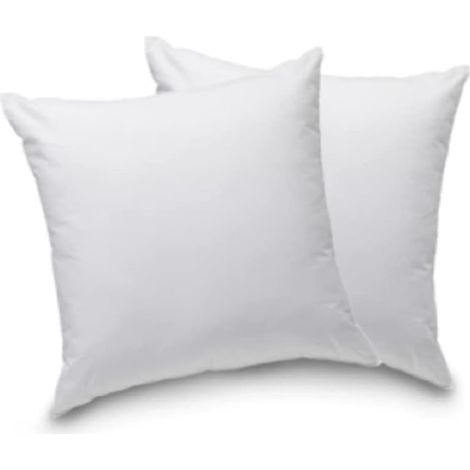 - Lot de 2 Oreillers Confort - Fibres synthétiques - Blanc - 60x60 cm, Polyester