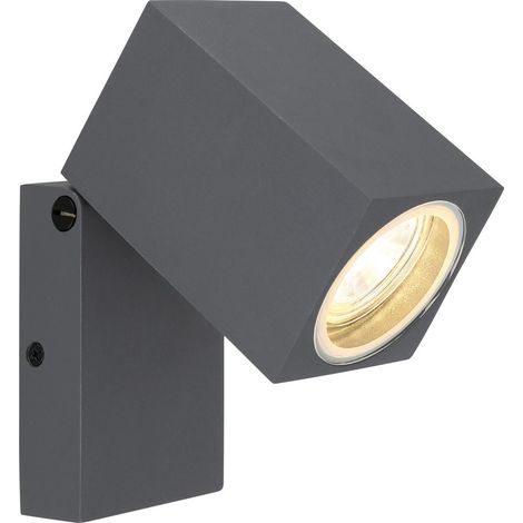Globo Veronika Projecteur extérieur anthracite IP44 abat-jour en verre transparent 1x GU10