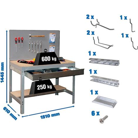 Simonrack Piano di lavoro moderno grigio senza viti 1445x1510 mm