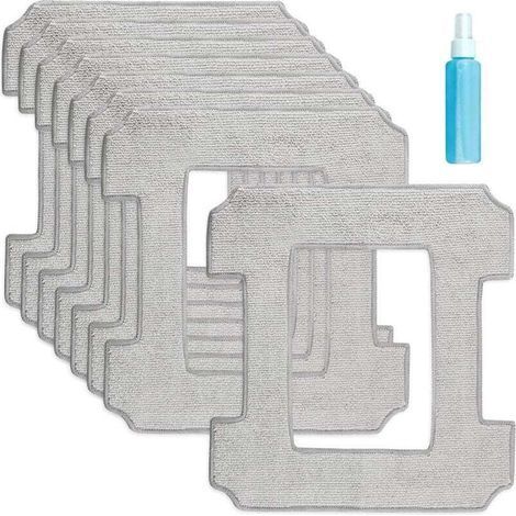 Lot von 8 Accessoires für Robot Nettoyeur De Vitres Chiffons Microfibre Et Serpillière Avec Liquide Nettoyant (1/4)