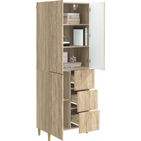 vidaXL Cabinet Set 2 pcs Sonoma Oak Engineered Wood (1/4)