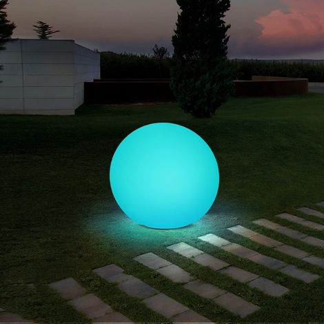 Lampes solaires d'extérieur RGBW, boule de lumière solaire 30 cm, boule solaire avec changement de couleur, lampes solaires LED IP67 1800 mAh Batterie pour jardin, balcon terrasse (1/5)