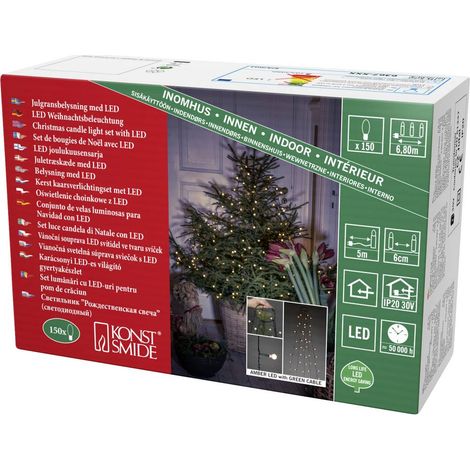 Mantello di luci LED per albero  Konstsmide  6367-820 LED a montaggio fisso    Ambra N/A   5 kWh/1000h (1/5)