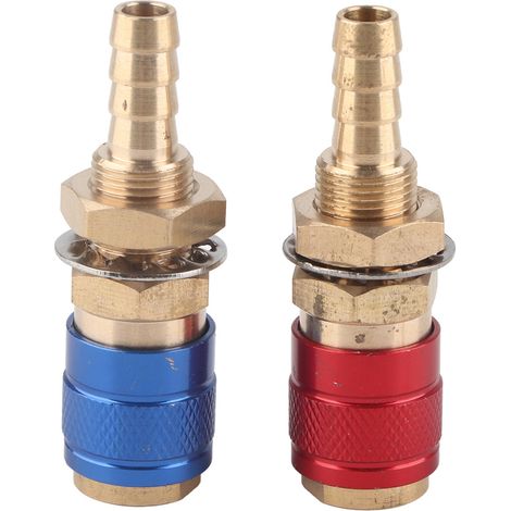 Connecteur rapide refroidi à l'eau et adaptateur à gaz pour torche de soudage TIG PTA DB SR WP 9 17 18 26, 8 mm. (1/5)