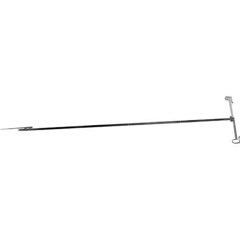 Leichter, faltbarer Campinglampenständer aus Aluminiumlegierung mit Aufbewahrungstasche, ideal für Picknicks und Angelausflüge (schwarz).