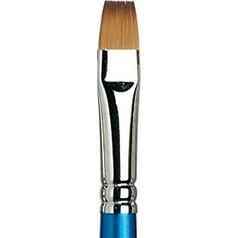 Winsor & Newton Cotman WN5305012, Pennello, Legno, Nr. 12 - 12 mm, Flach - Pinsel, langer Stiel, Blu (1/3)