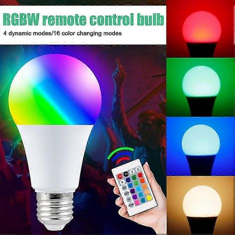 Ampoule LED Multicolore Changeante Variateur RGB avec Télécommande (1/5)