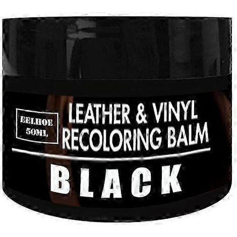 Baume recolorant pour cuir, raviveur de couleur pour cuir, rénovateur de cuir pour canapés, baume recolorant pour cuir et vinyle (noir) (1/5)