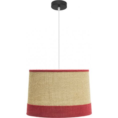 Colgante Tietar 1xe27 Saco/rojo  Regx40x40 Cm
