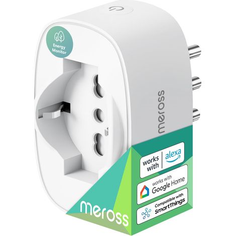 Meross Presa Smart Italiana, Presa WiFi con Monitoraggio Consumi, Presa Intelligente 16A, Funzione Timer, Compatibile con Alexa, Google Home e SmartThings, Controllo Vocale e Remoto, 3840W, 1 Pezzo (1/3)