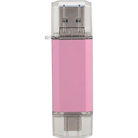 3-in-1 Schneller USB-Stick aus Aluminiumlegierung, Roségold, USB 3.0 für Handys und Computer (128 GB) (1/5)