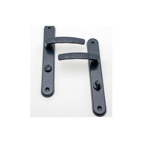Quincadeco – Poignée de porte coulissante Elona gris RAL 7016 – Aluminium époxy – Entraxe 195mm – Pour porte 38 à 46mm d'épaisseur
