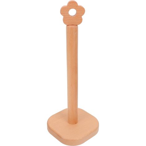 Porte-anneaux à Cheveux en Bois de Hêtre, Organisateur Vertical pour Bracelets et Élastiques, Support de Rangement Compact pour Accessoires Coiffure, Modèle Petit, Finition (1/5)