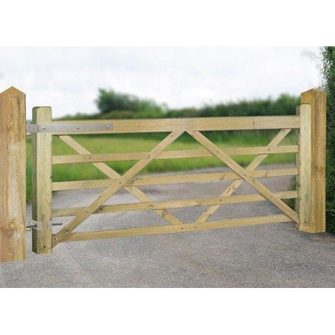 Evington Farm/Field Style 5 Bar Gate - Pressure Treated Scandinavian Redwood - W3000 x H1200 mm