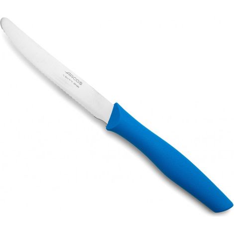 Cuchillo de Mesa Arcos Nova 188823 de acero inoxidable Nitrum y mango de Polipropileno, de color azul hoja de 11 cm con funda y caja expositora (1/5)