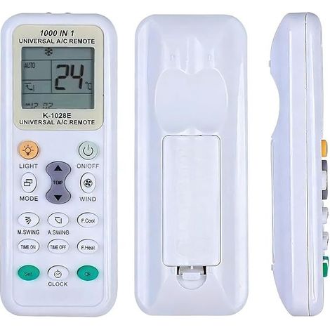 Télécommande Universelle K-1028E pour Climatiseur, 1000 en 1 avec Écran LCD et Fonction Lumière, Compatible avec LG, Samsung, Daikin, Fujitsu, Mitsubishi et Plus de 1000 Marques (1/5)