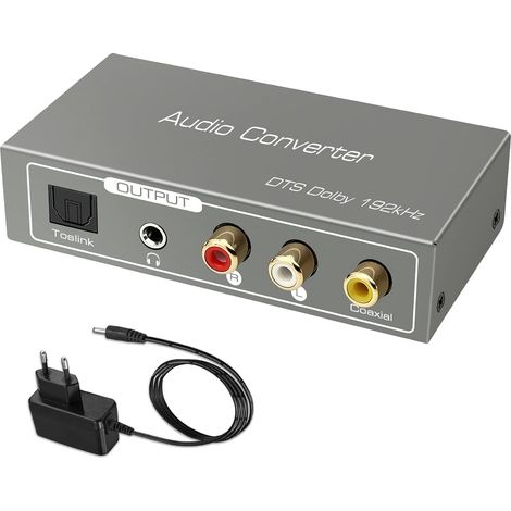 Adaptador Hdmi Arc - Convertidor Audio Digital A Analogico - Toslink Coaxial 3 5 Mm - 32 Khz A 192 Khz - 24 Bit - Para Soundbar Amplificadores Tv (1/5)