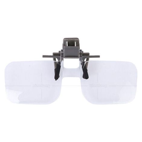 Lente d'ingrandimento Clip and Flip per occhiali con funzione di bloccaggio, ingrandimento 2x (1/4)